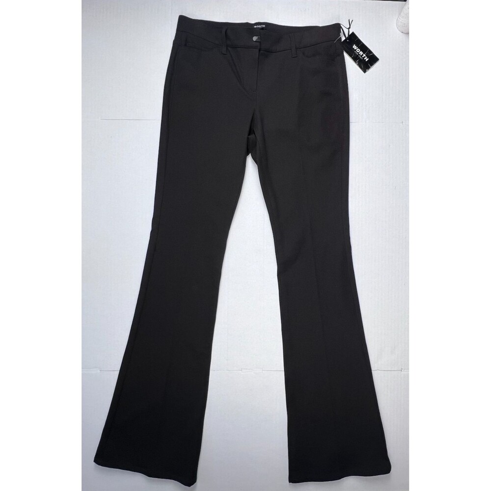 WORTH New York Pants Women 4 Chocolate Brown Bootcut Flare Stretch NWT